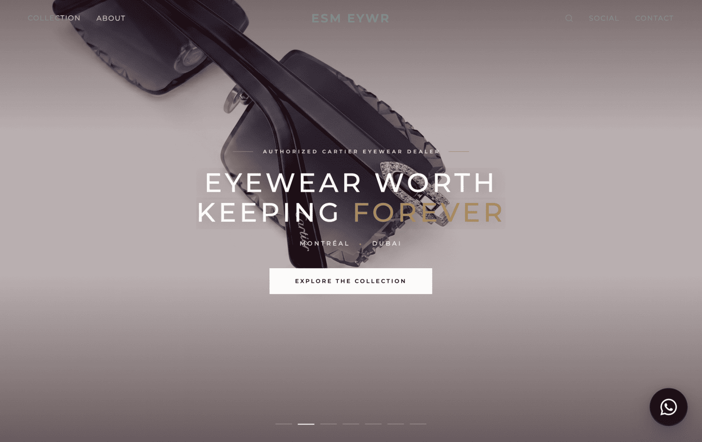 ESM EYWR — e-commerce website, Montreal and Dubai