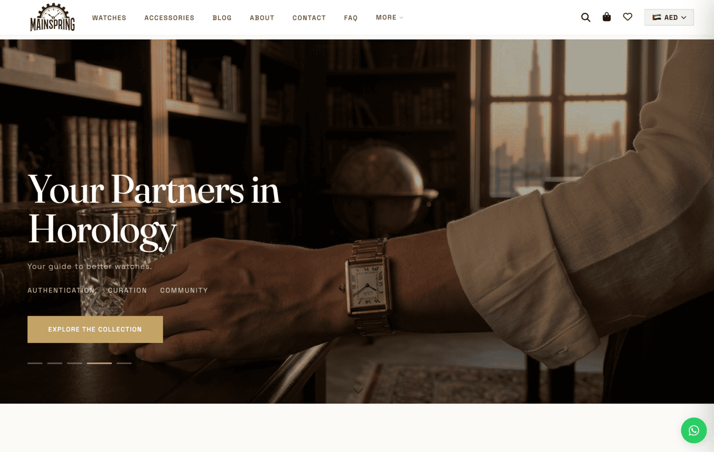 Mainspring — e-commerce website, Dubai